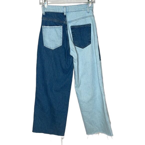 Pacsun Patchwork Baggy Wide leg High Rise Jeans. Size 24. - Picture 4 of 9